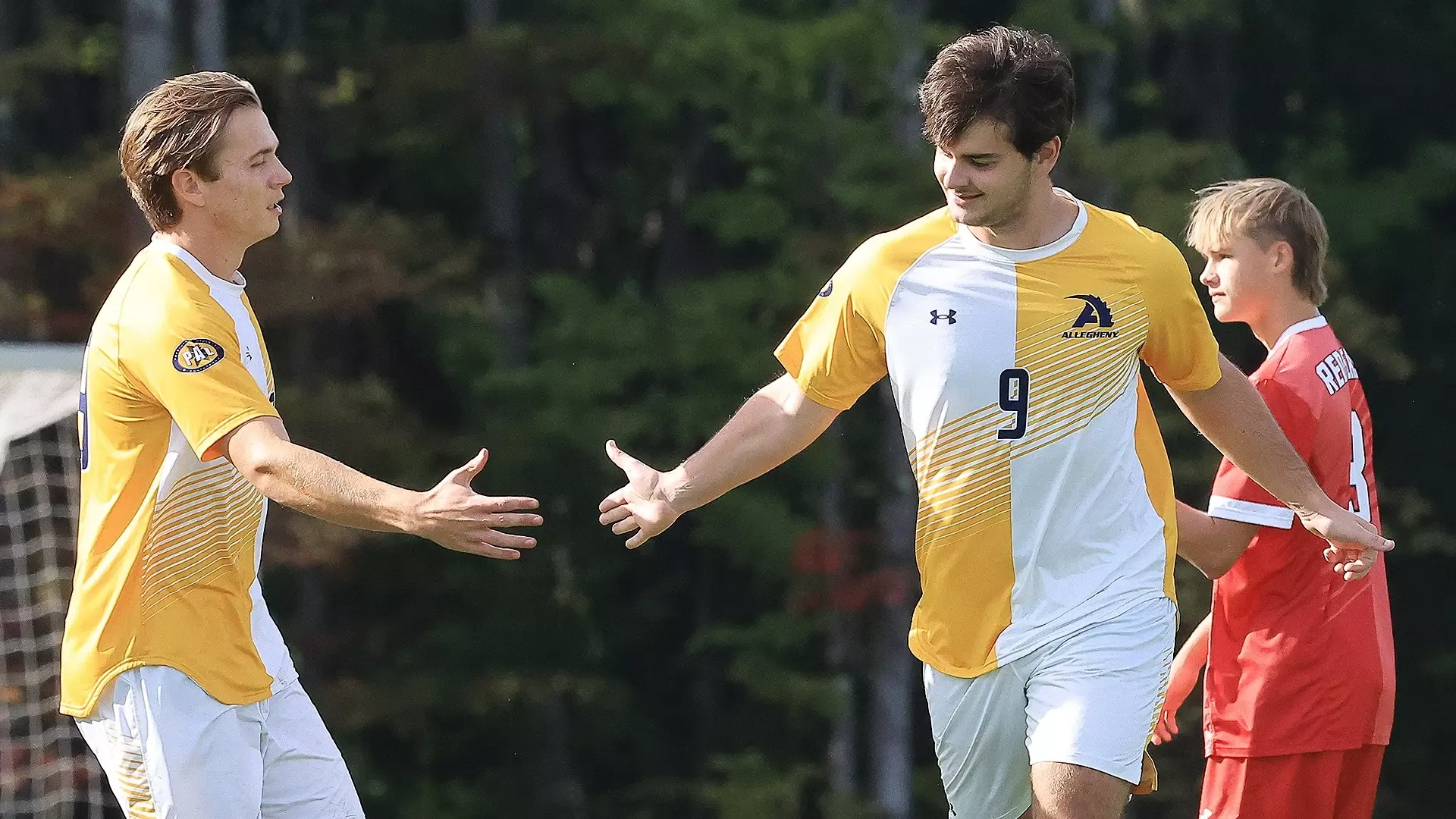 Allegheny College’s men’s soccer vs. St. Francis University, Sept. 26, 2026. Photo by Ed Mailliard.