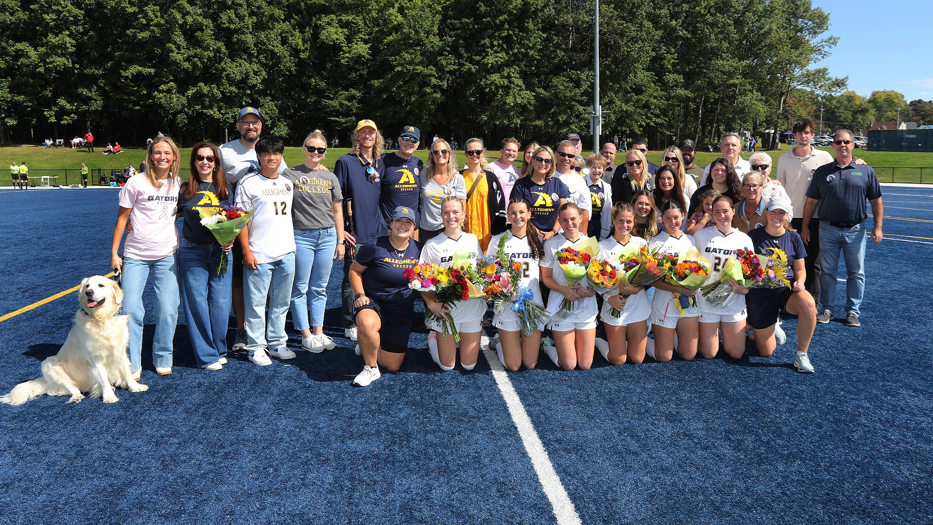 Allegheny College’s women’s soccer on Senior Day vs. St. Francis University, Sept. 26, 2026. Photo by Ed Mailliard.