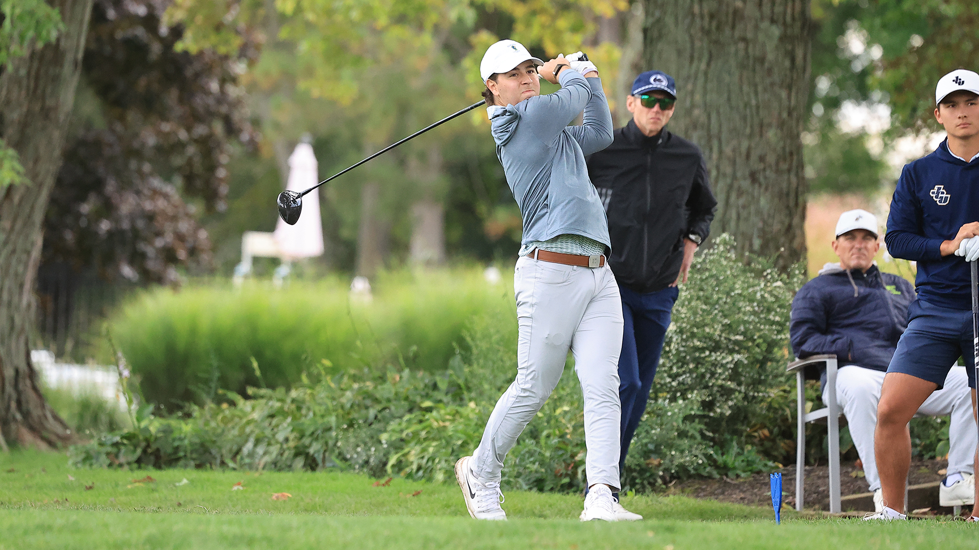 Action at Allegheny College’s Guy and Jeanne Kuhn Memorial Invitational Golf Tournament, Sept. 21, 2026. Photo by Ed Mailliard.