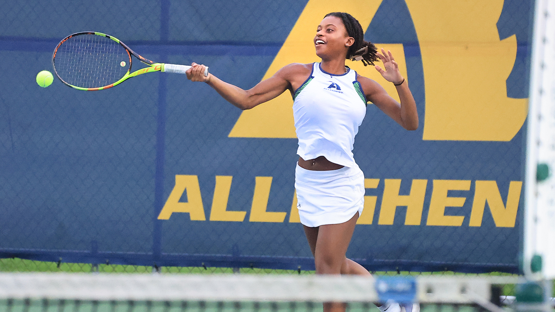 Allegheny College women’s tennis vs. Westminster on Allegheny’s Senior Day, Sept. 28, 2026. Photo by Ed Mailliard.