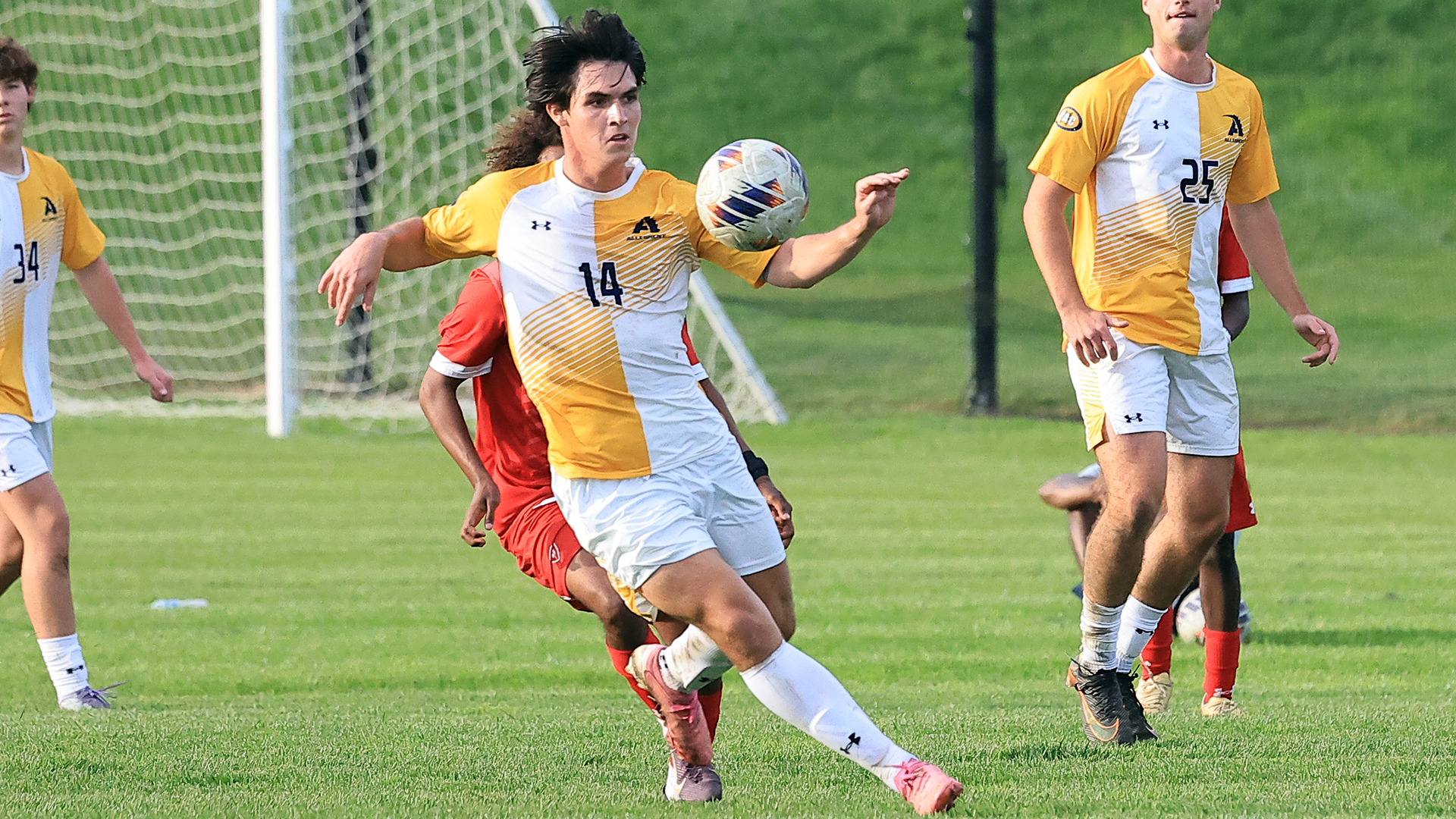 Allegheny College’s men’s soccer vs. St. Francis University, Sept. 26, 2026. Photo by Ed Mailliard.