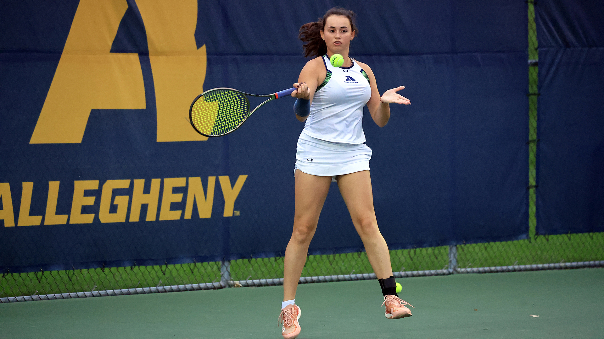 Allegheny College women’s tennis vs. Westminster on Allegheny’s Senior Day, Sept. 28, 2026. Photo by Ed Mailliard.