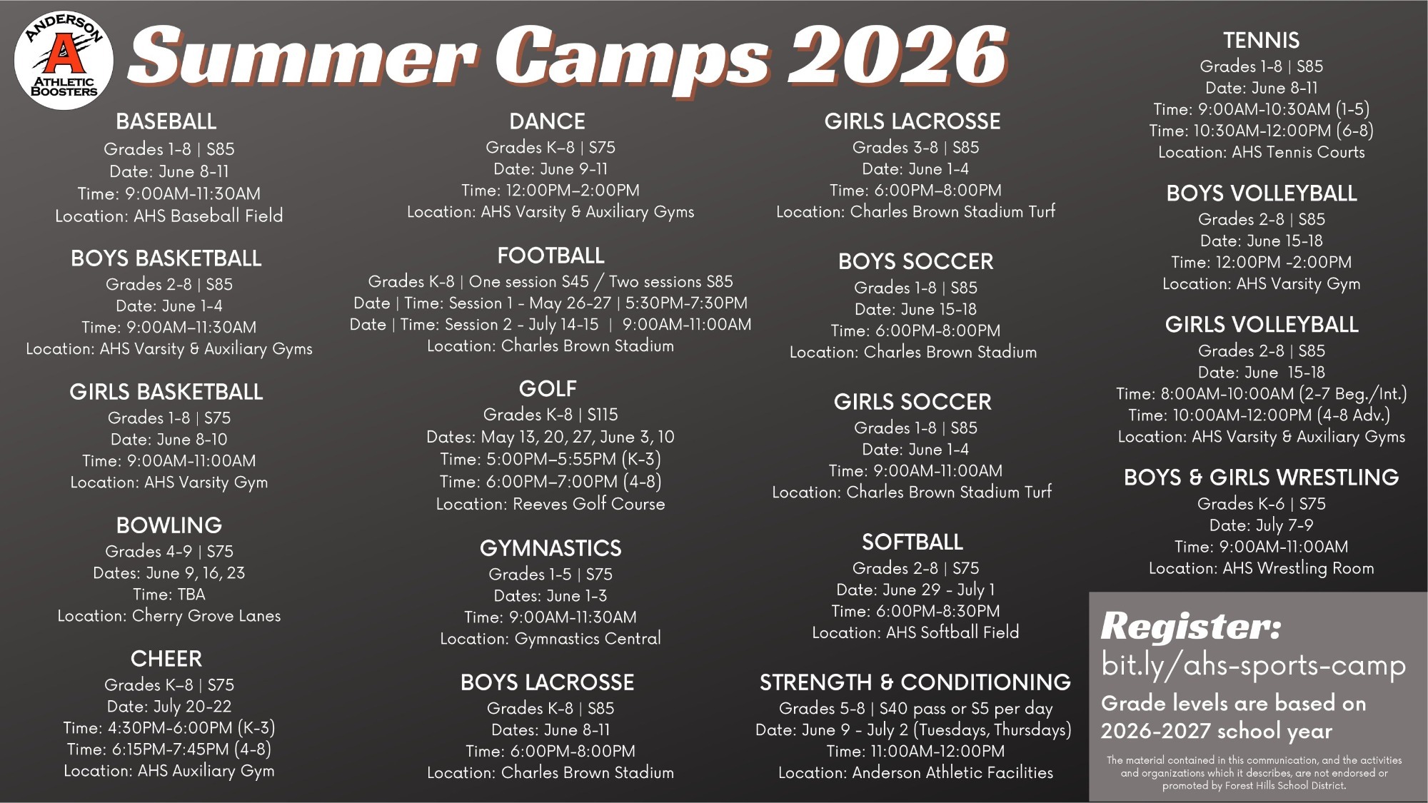 Summer Camps 2026