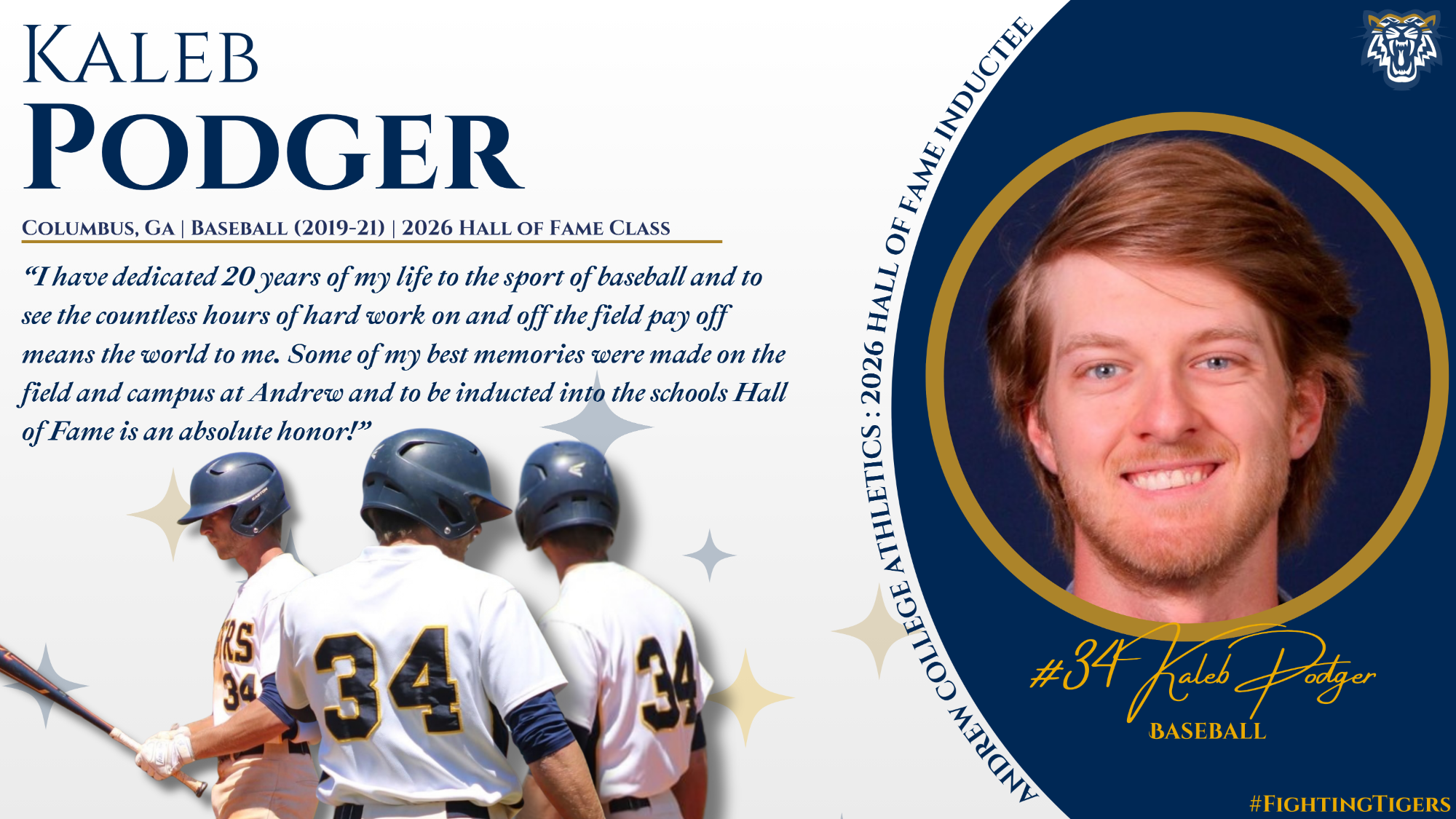 Kaleb Podger - 2026 Hall of Fame