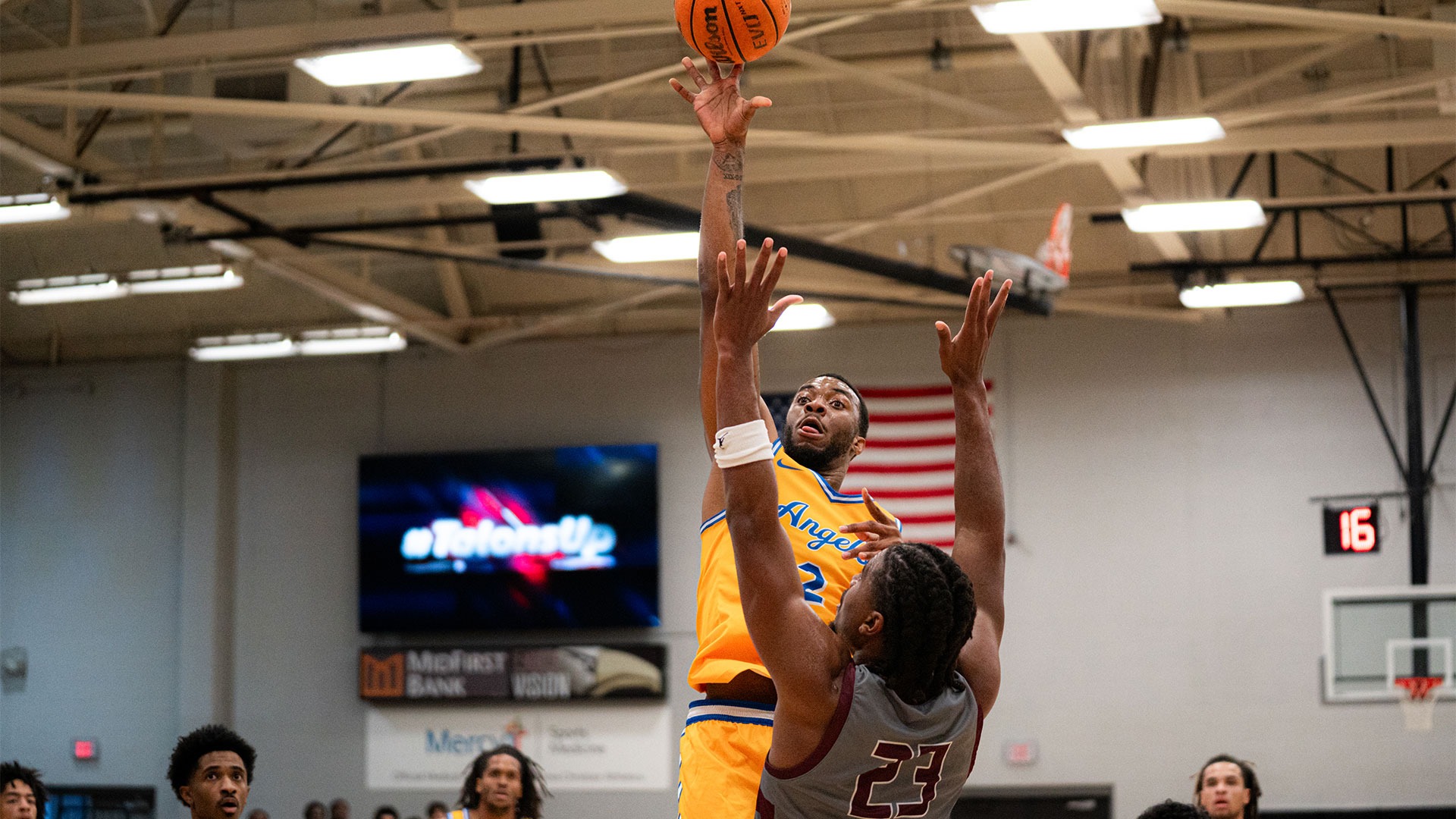 Jhordan Ryan shoots a layup vs. OC