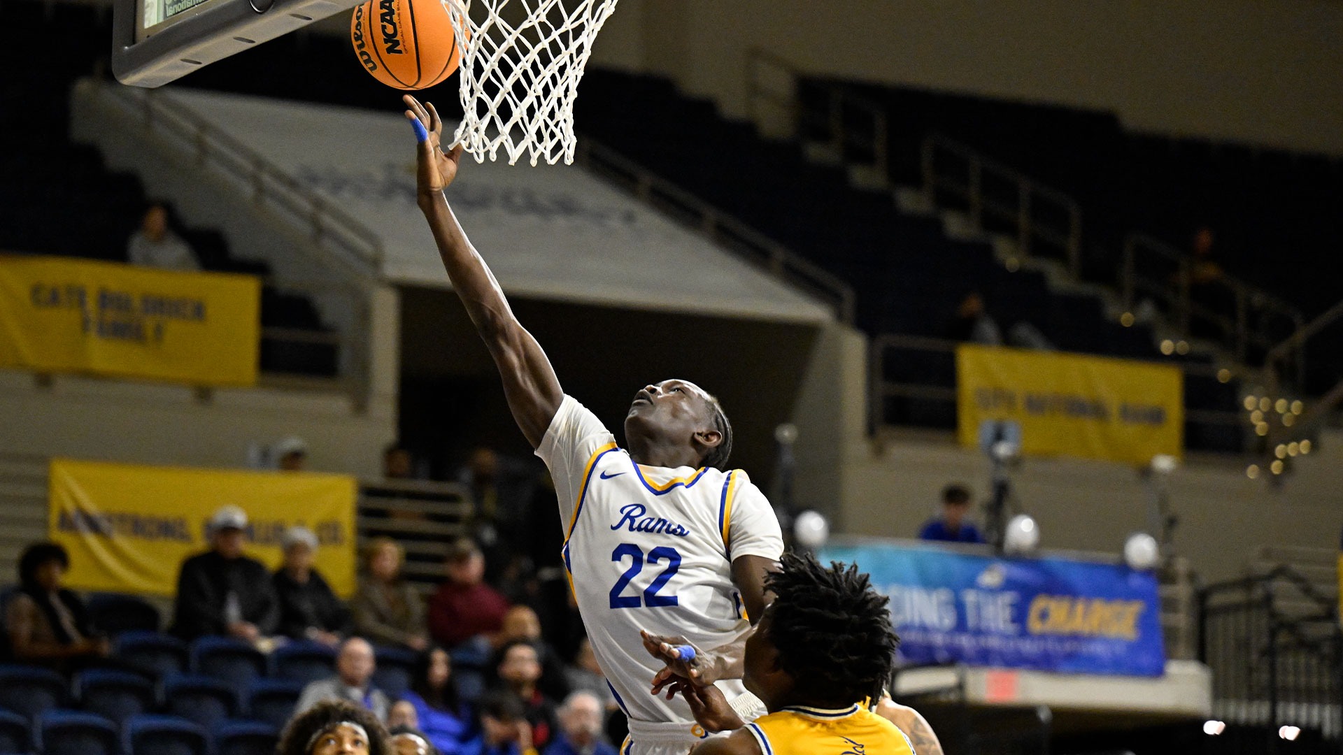 Ashraf Barsham shoots a layup vs. Texas A&M-Kingsville