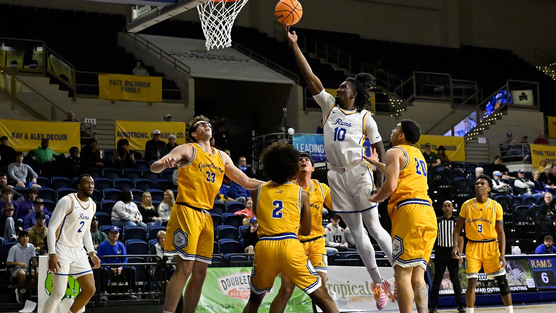 Zyon Little shoots a layup vs. TAMUK
