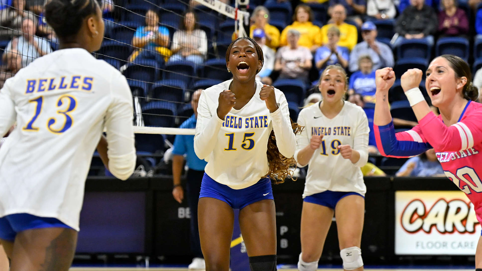Kennadi Walls celebrating a point