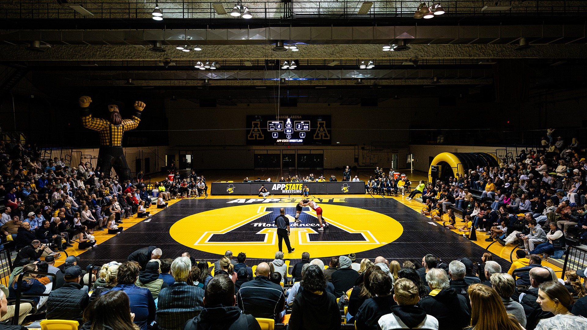 Varsity Gym wrestling atmosphere crowd