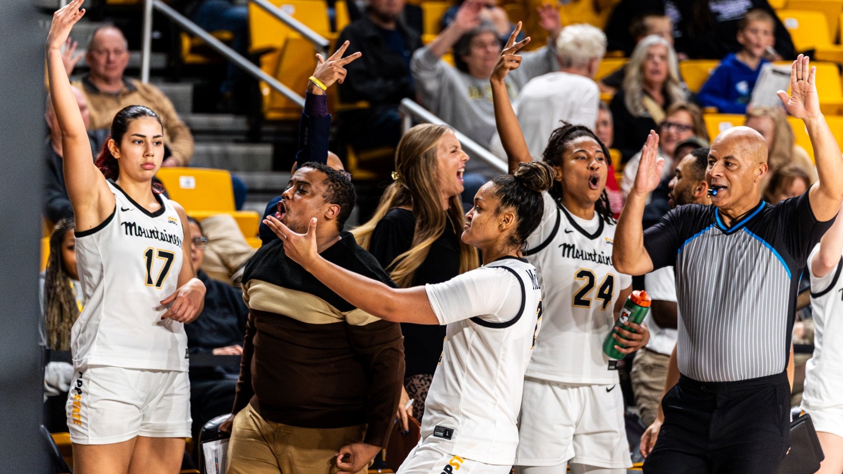 WBB Bench Celebration