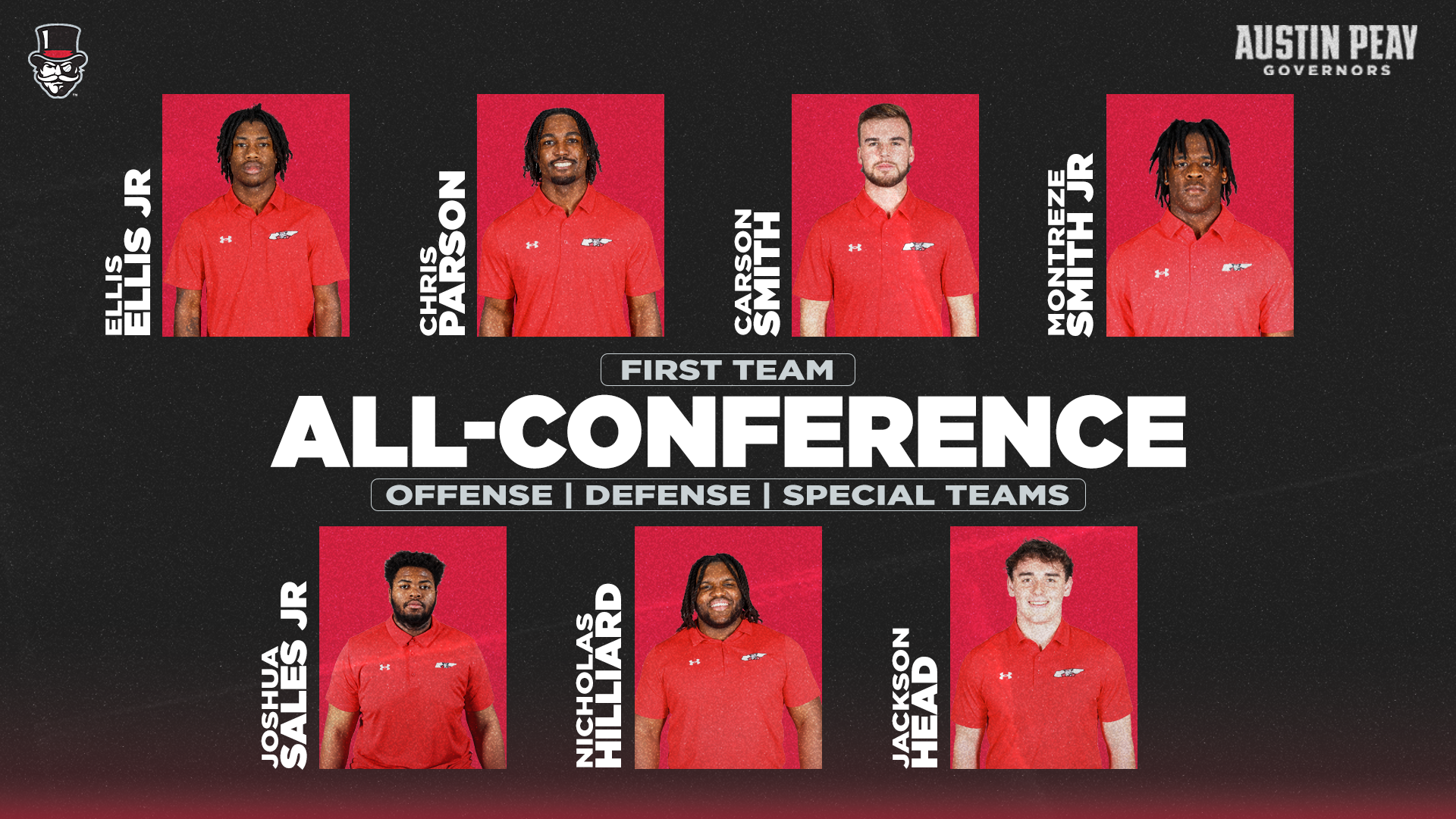 2025 Austin Peay Football All-United Athletic Conference Team