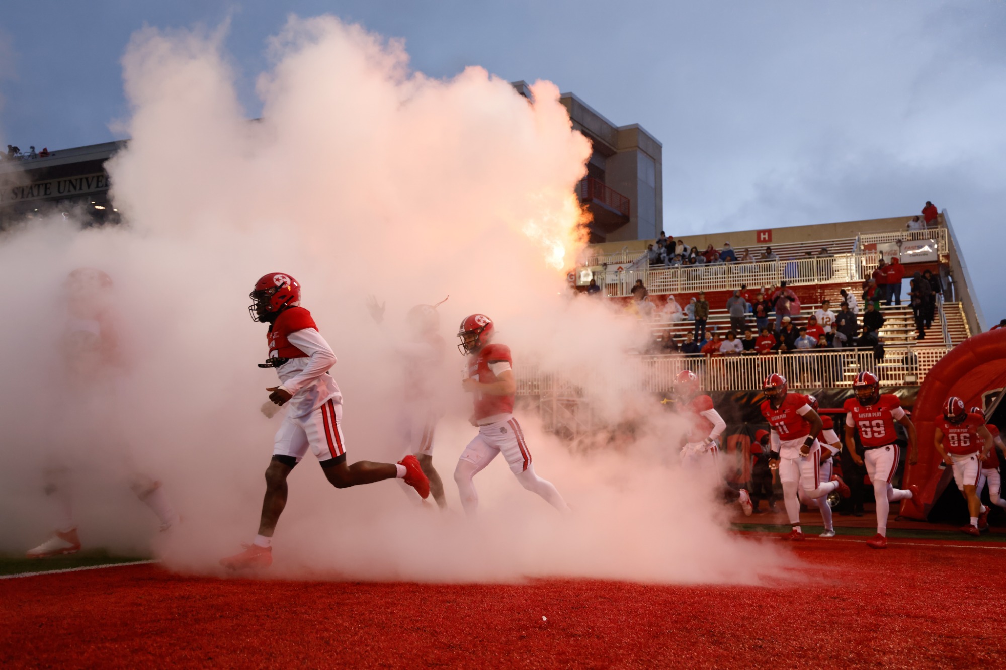 Austin Peay’s football team fell to #2 Tarleton State, 40-32, Oct. 10 at Fortera Stadium.