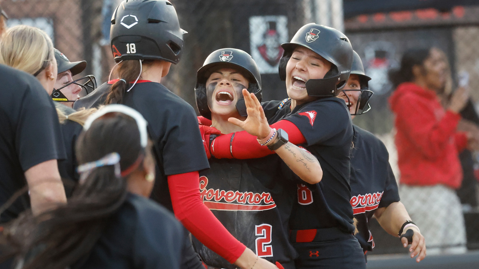 Jada Sovey celebration in walk-off win against Ohio
