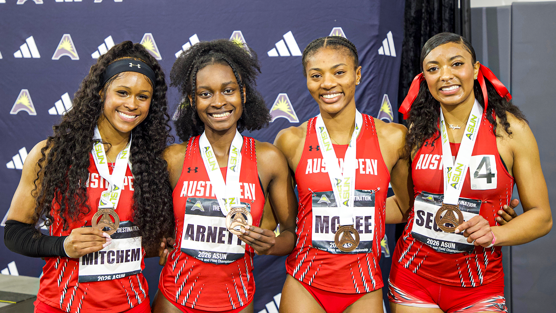 4x400 meter relay team at 2026 ASUN Indoor Championships