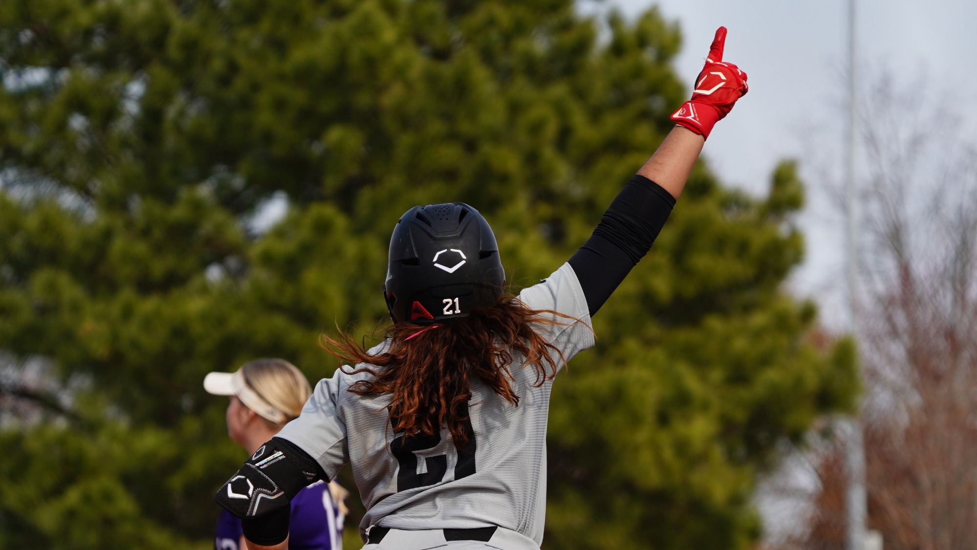 Jade Castillo home run celebration against Stonehill