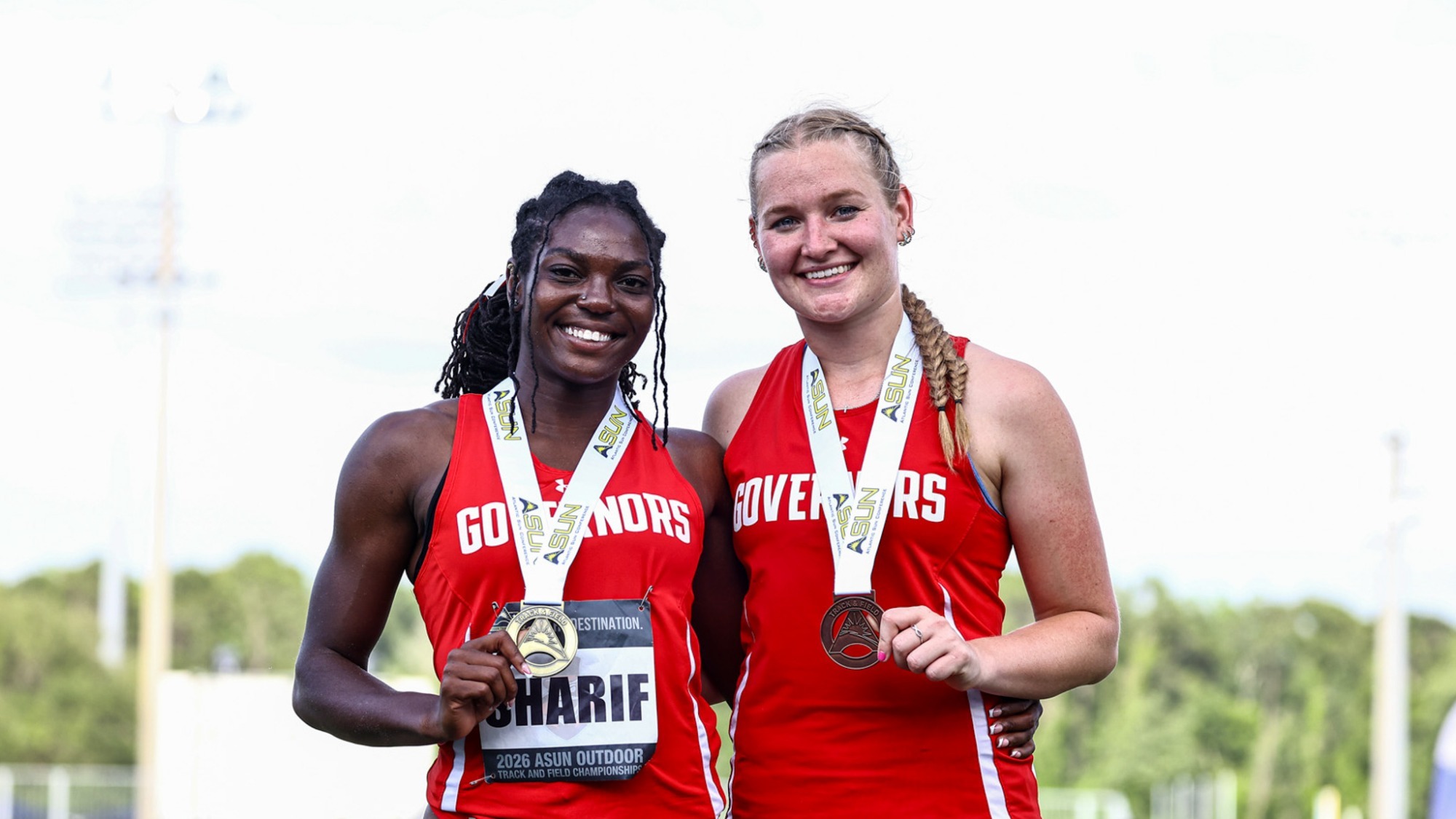 Sharif, Kocik podium finishes in long jump