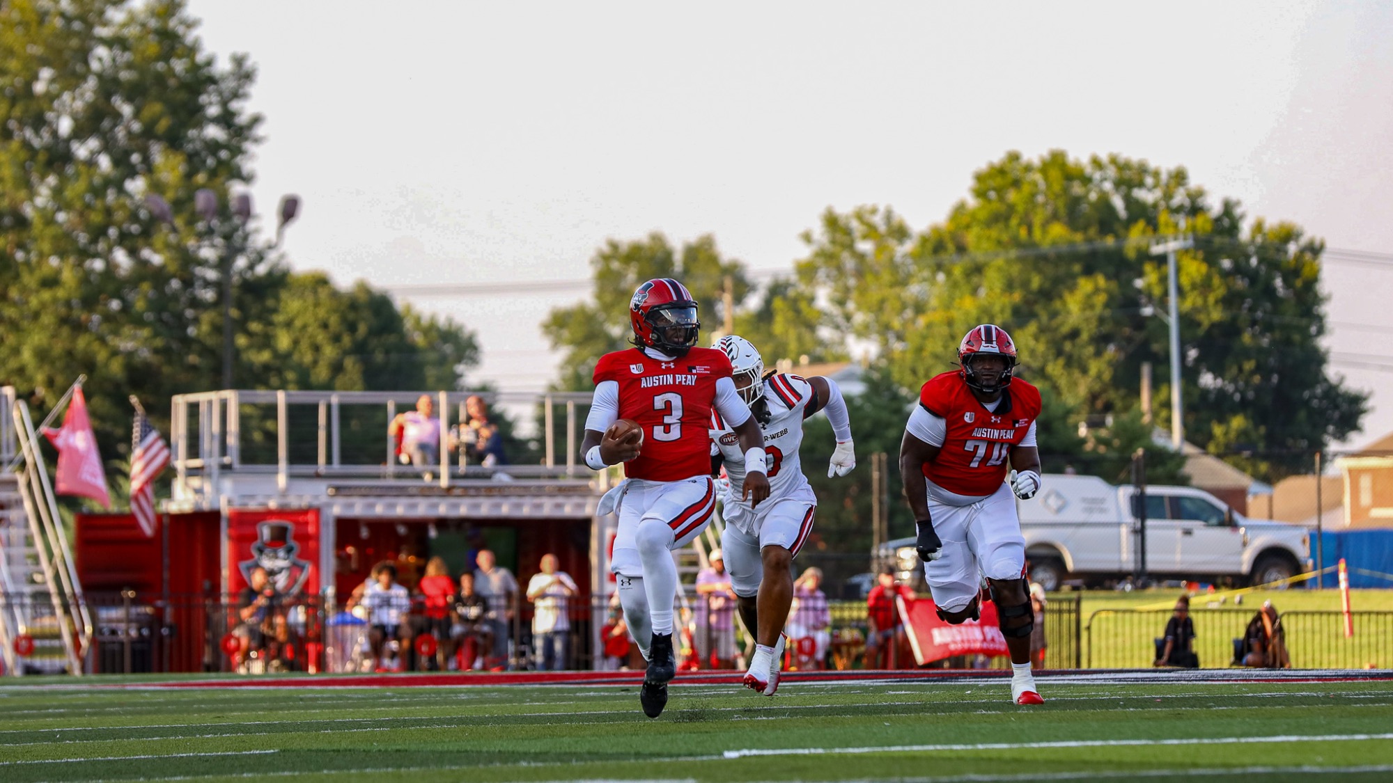 Austin Peay's football team defeated Gardner-Webb 35-17 in its first game of the 2026 season, Aug. 28, at Fortera Stadium.