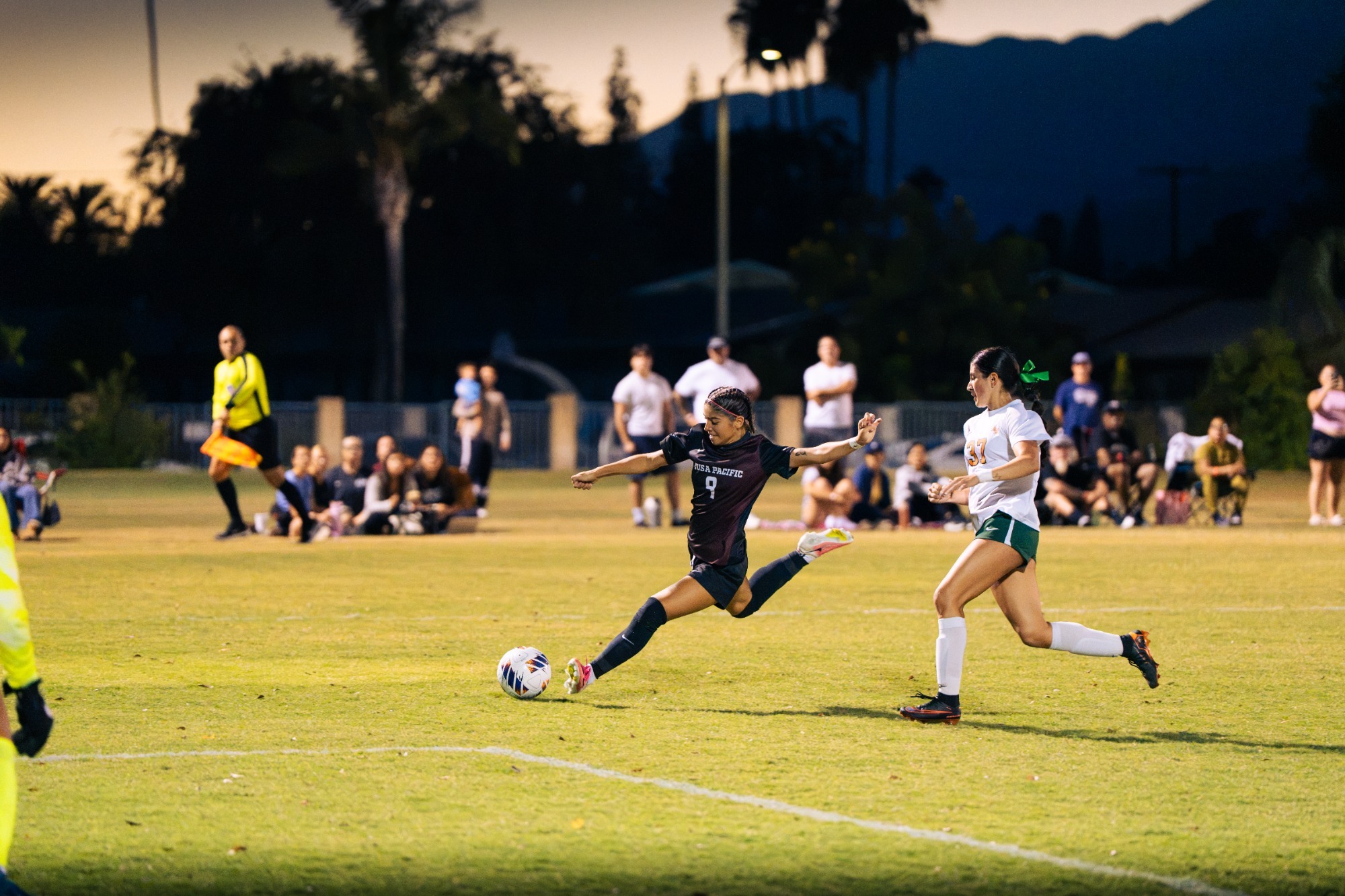 Ariana Rivera attempts a shot aginst La Verne in the Cougars' first game in NCAA Division 3