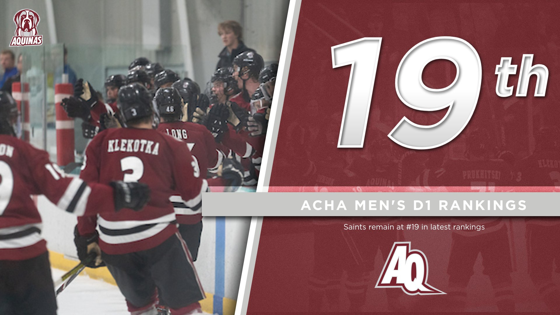 Aquinas Men's Hockey Ends 2021 at 19 Aquinas College