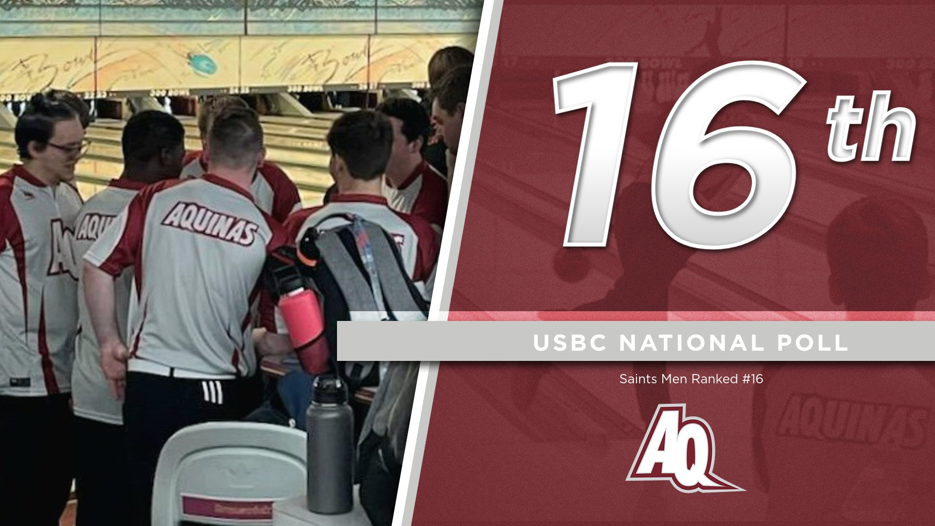 AQ Men's Bowling Ranked 16th in Latest USBC Poll Aquinas College