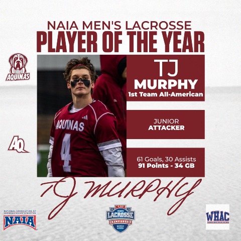 TJ Murphy the NAIA M LAX Player of the Year