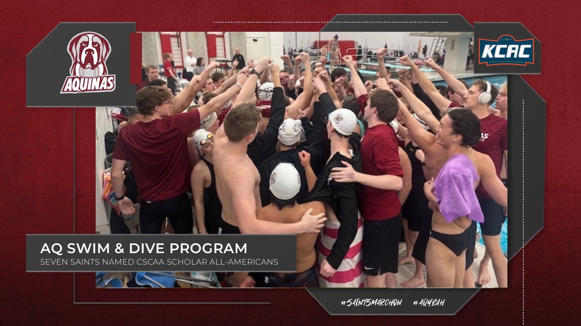 7 Saints on Swim & Dive Team Make AA Scholar Athletes