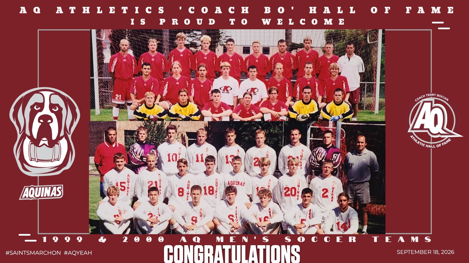 1999 & 2000 AQ M Soccer Team HOF Article Graphic