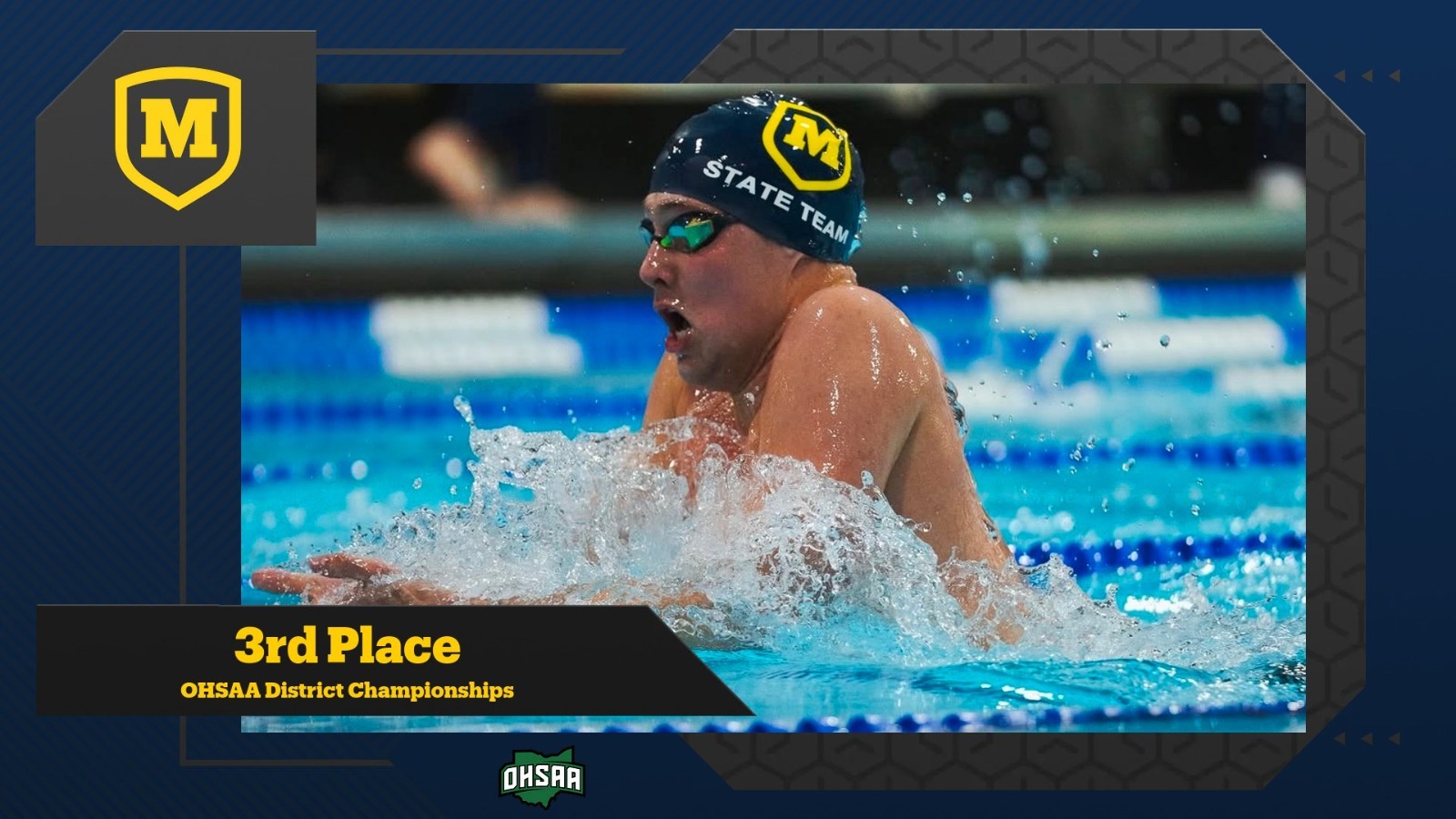 swim 3rd place at districts 