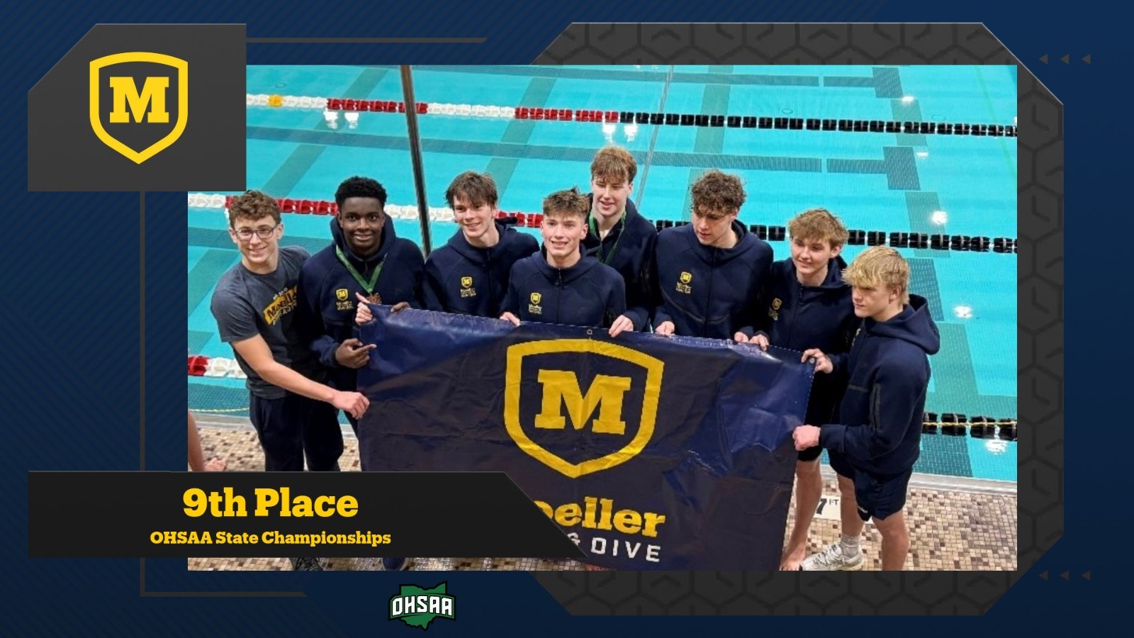 swimming 9th place finish at state 2025 