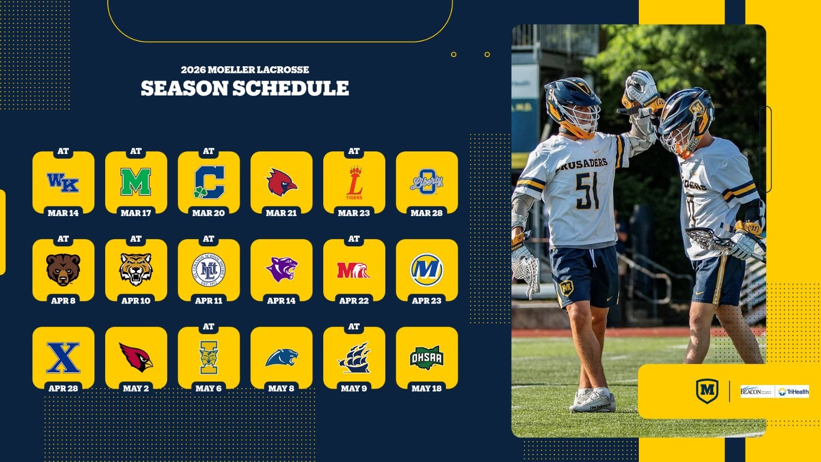 updated lacrosse schedule 2026