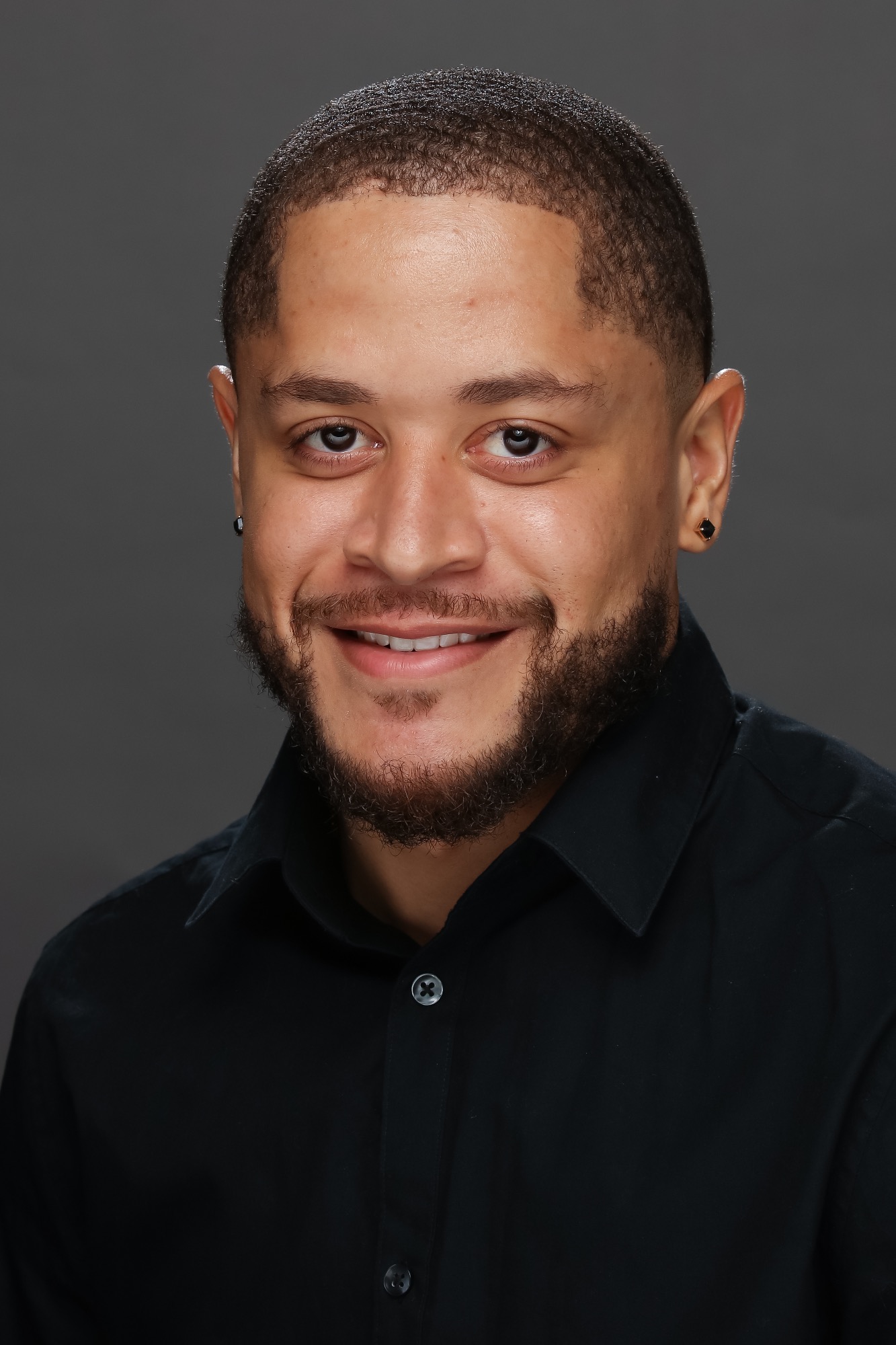 Julian Mills, video coordinator - - TUCSON, ARIZ. â??Womenâ??s basketball 2022-2023 roster headshots.Oct. 12, 2022. Photo by Mike Christy / Arizona Athletics