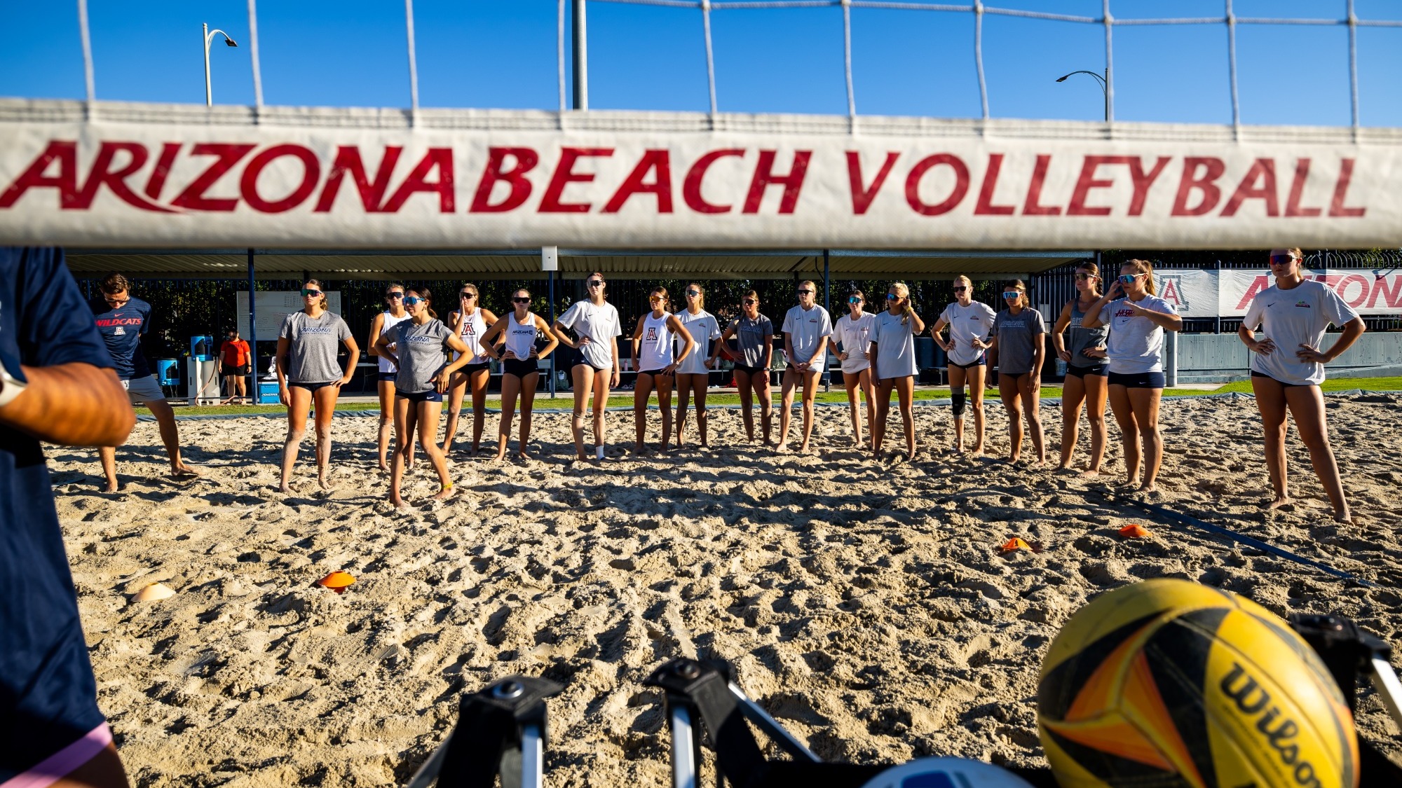 Beach volleyball signing day release graphic