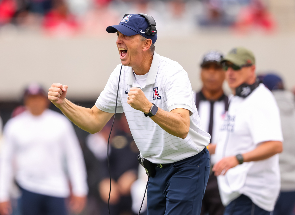 Brent Brennan, head coach — TUCSON, ARIZ. -- Football vs. Baylor at Casino Del Sol Stadium.Nov. 22, 2025. Photo by Mike Christy / Arizona Athletics