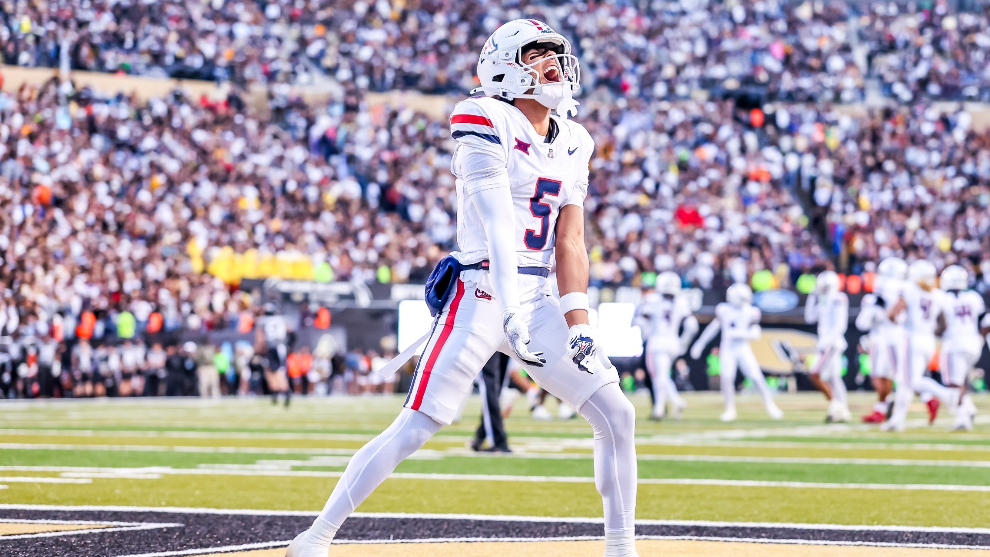 wide receiver Gio Richardson (5) - BOULDER, COLO. -- Football vs Colorado at Folsom Field
Nov. 1, 2025. 

Photo by Rebecca Sasnett / Arizona Athletics