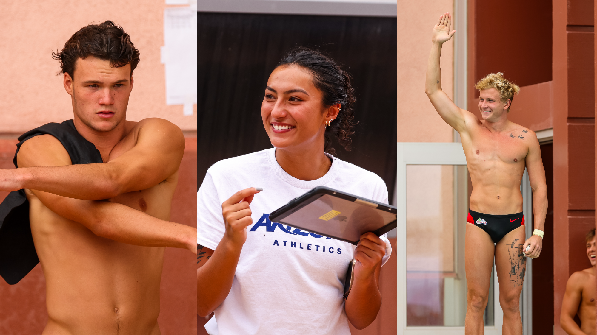 Luke Hernandez, Zara Ayazi, Colin Agor Action Shots