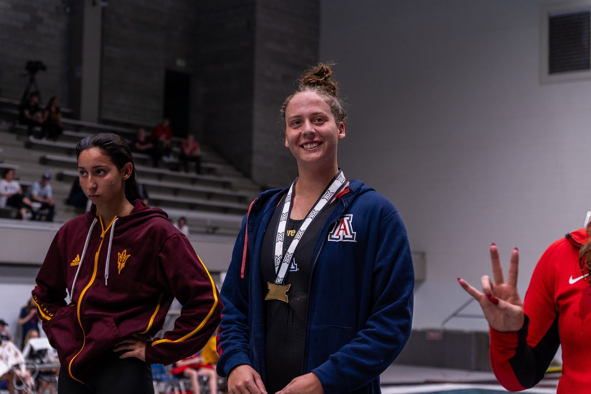 Malia Rausch — FEDERAL WAY, WASH. -- Swimming and diving competes at the 2025 Big 12 Conference Championships at Weyerhaeuser King Country Aquatic Center.March 1, 2025. Photo by Dave Crawford / for Arizona Athletics