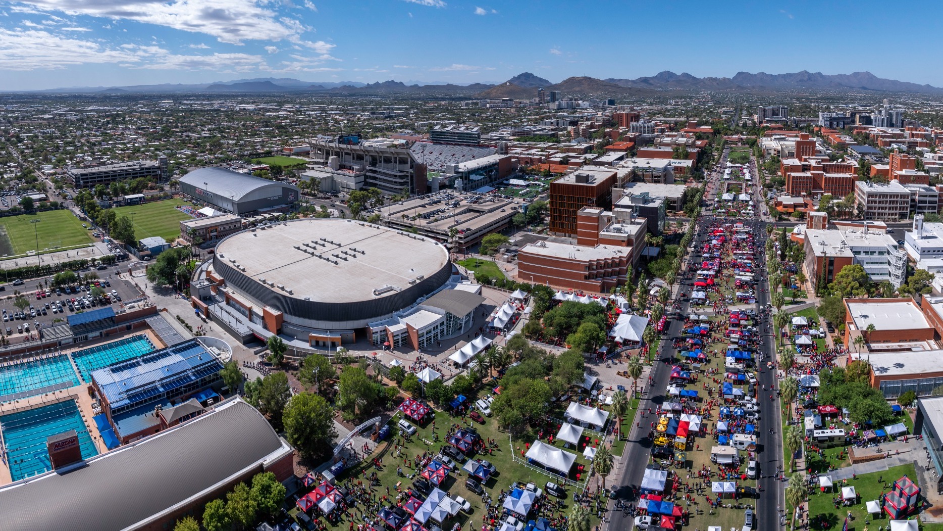 Drone over Mall