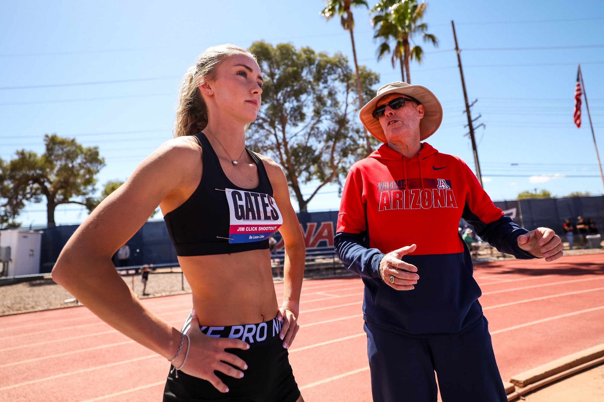 Emma Gates with Coach Bob Myers