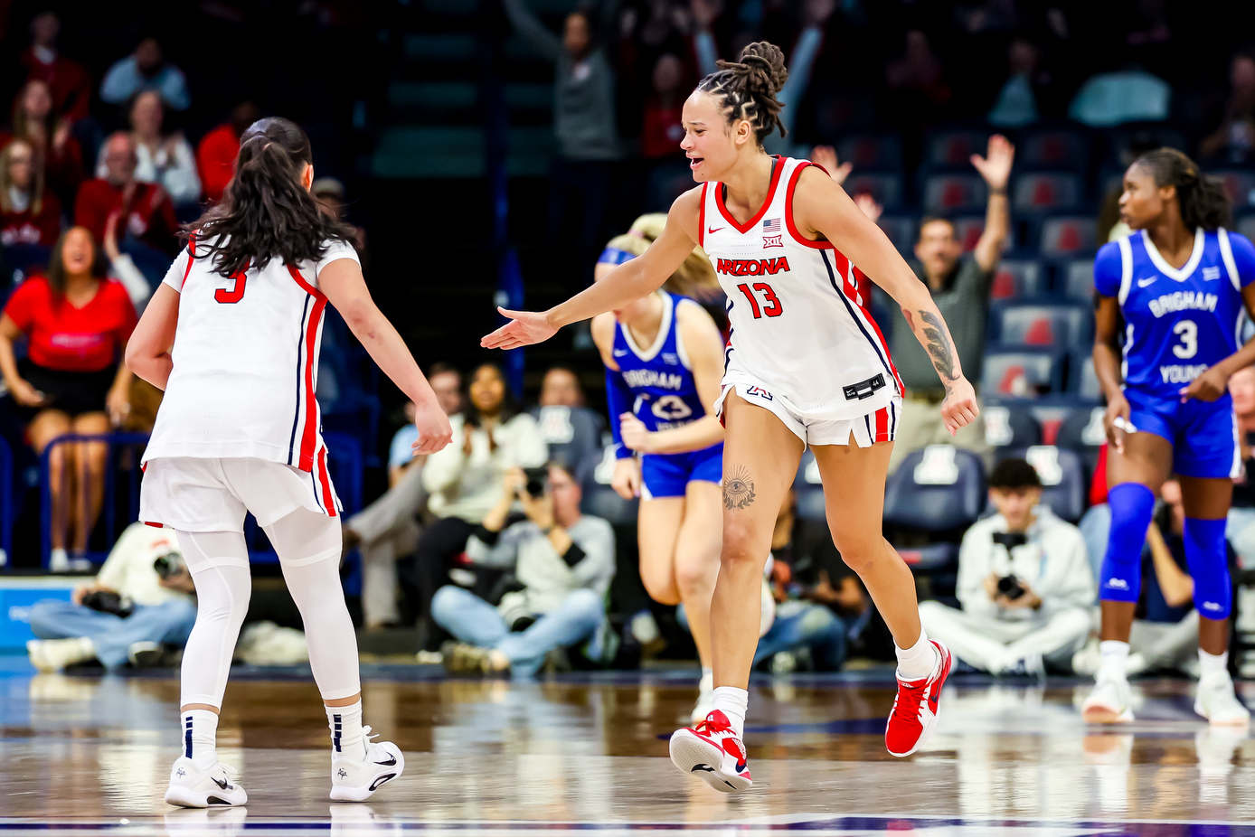 Nora Francois (13) - TUCSON, ARIZ. -- Women’s Basketball vs Brigham Young University at McKale Memorial CenterJan. 6, 2026. Photo by Rebecca Sasnett / Arizona Athletics
