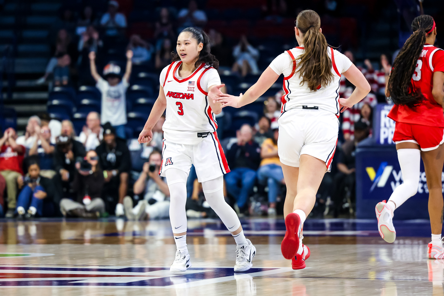 Sumayah Sugapong (3), Molly Ladwig (5) - TUCSON, ARIZ. -- Women’s Basketball vs Houston at McKale Memorial Center in ALKEME ArenaFeb. 24, 2026. Photo by Rebecca Sasnett / Arizona Athletics