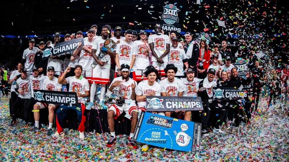 Big 12 conference tournament championship celebration