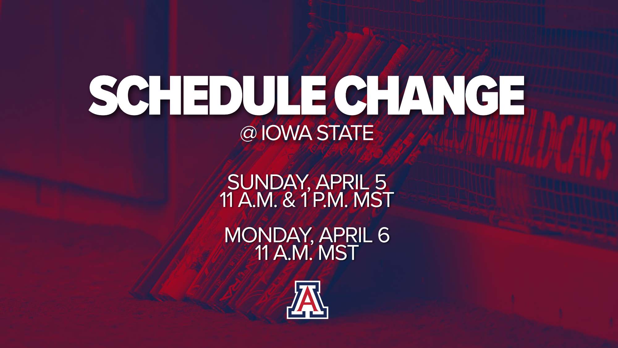 Softball Schedule Change at Iowa State Graphic