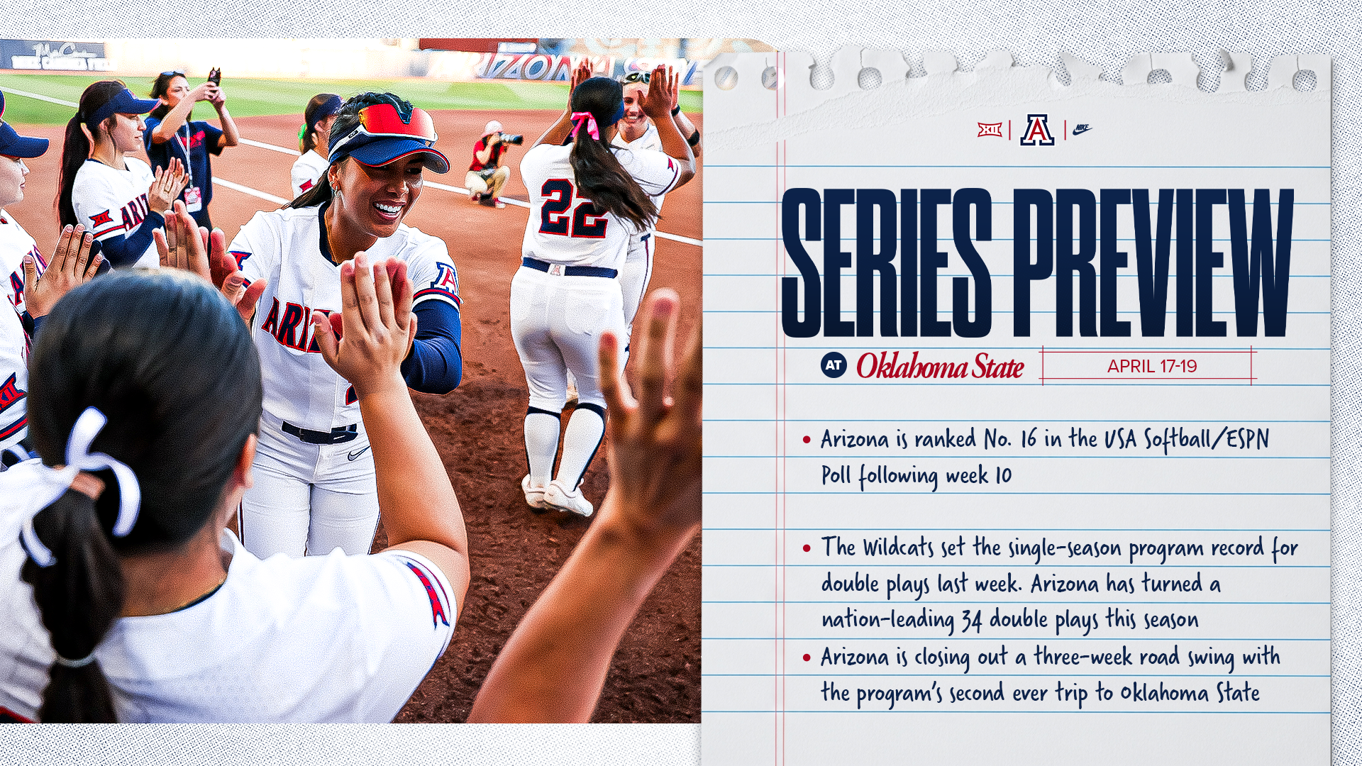 Softball Oklahoma State Series Preview Graphic