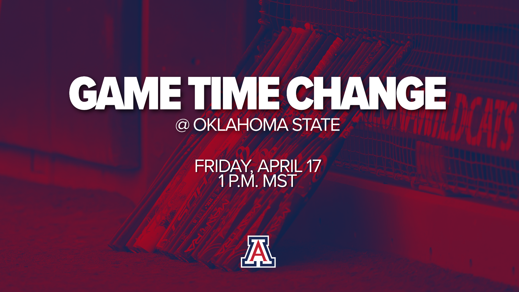 Softball Game Time Change Graphic Oklahoma State