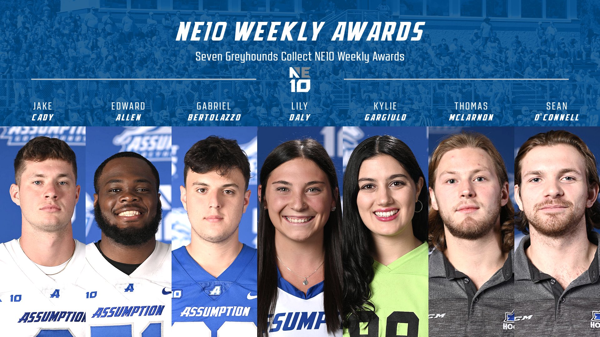 Cady and Allen Headline Seven NE10 Players of the Week Winners for