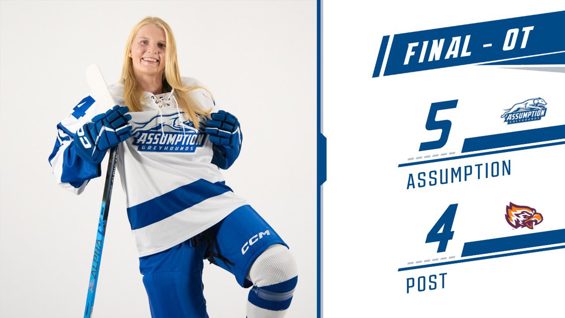 Gurnell's OT winner lifts Women's Ice Hockey past Post for program's