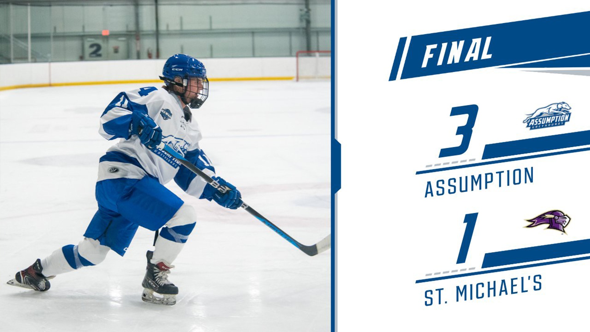 Women's Ice Hockey finishes sweep of Saint Michael's, 31 Assumption