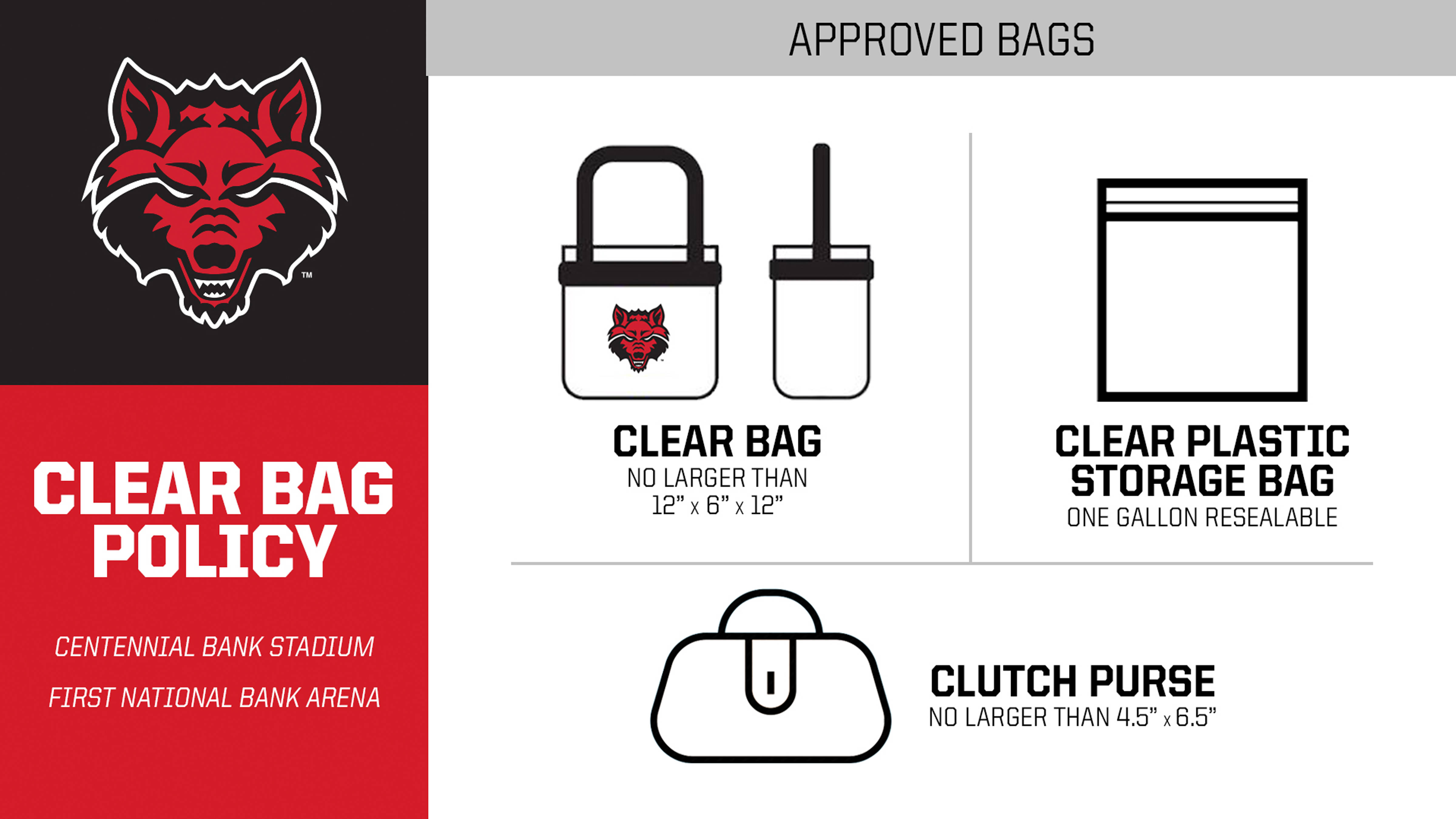 AState Athletics Implementing Clear Bag Policy Arkansas State University