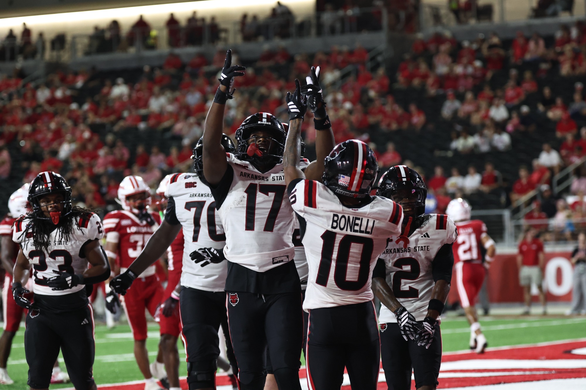 Arkansas State @ Louisiana at Our Lady of Lourdes Stadium in Lafayette, Louisiana on October 3, 2026. Carla Wehmeyer