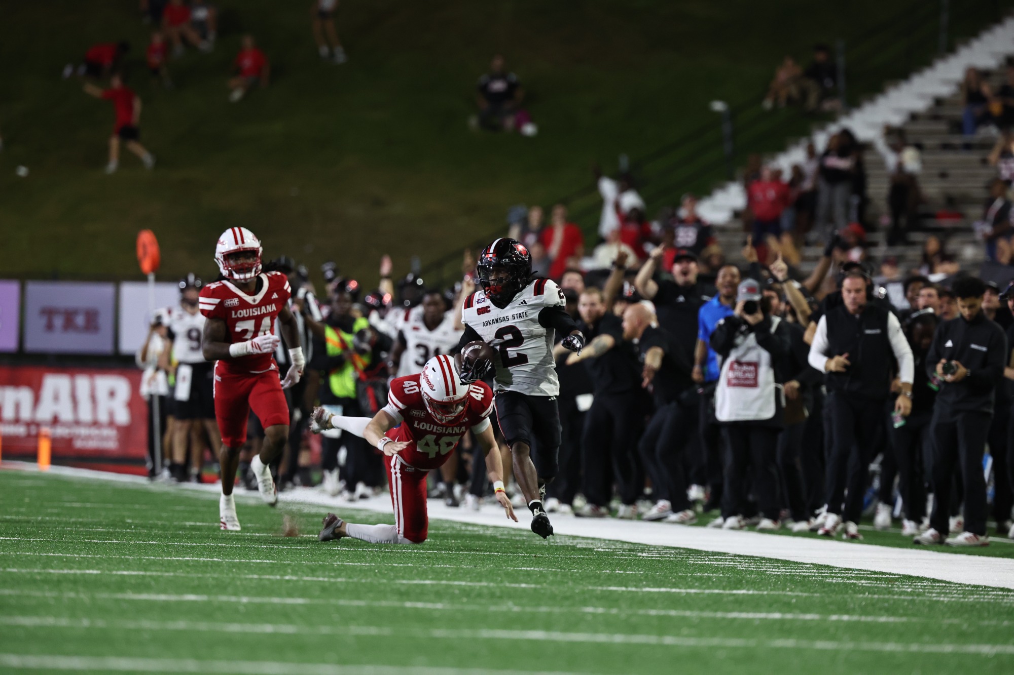 Arkansas State @ Louisiana at Our Lady of Lourdes Stadium in Lafayette, Louisiana on October 3, 2026. Carla Wehmeyer